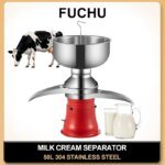 Electric Fresh Milk Cream Centrifugal Separator Milk Cream Fat Separator for Farm and Home Use Stainless Steel Milk Separator
