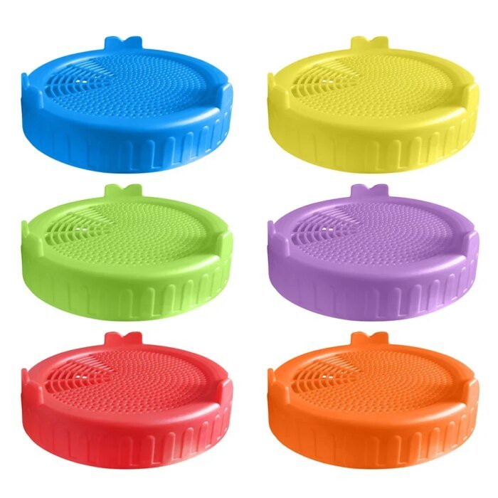 Safe Seeds Planting Sprouting Lid Bottles Mesh Cover for Wide-mouthed Mason Jar Food Grade Mesh Sprout Cover Kit - Image 4