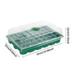 3 pcs Seed Tray, 40 Holes Cell Propagator Growth Thickening Seedling Start Growth Tray With Transparent Cover Greenhouse And Gar - Image 4