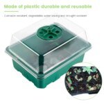 5Pcs Seed Propagator Tray Plastic Seedlings Trays with Transparent Cover Breathable Seedlings Germination Tray for Garden Indoor - Image 2