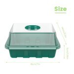 5Pcs Seed Propagator Tray Plastic Seedlings Trays with Transparent Cover Breathable Seedlings Germination Tray for Garden Indoor - Image 3