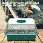 5Pcs Seed Propagator Tray Plastic Seedlings Trays with Transparent Cover Breathable Seedlings Germination Tray for Garden Indoor - Image 4