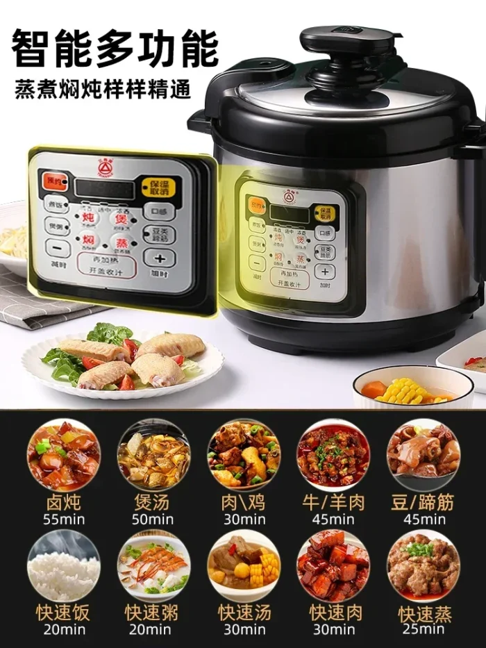 Stainless steel instant pot pressure cooker Smart electric pressure cooker Home appliances Multicooker Automatic electric cooker - Image 6